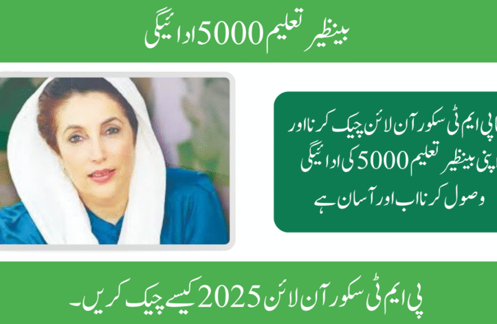 How to Check PMT Score Online 2025 and Benazir Taleemi 5000 Payment