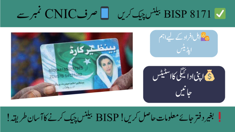 BISP 8171 Online Check Balance – Who Can Use & How
